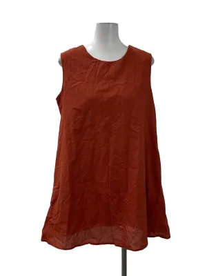 Orange Round Neck Shift Dress