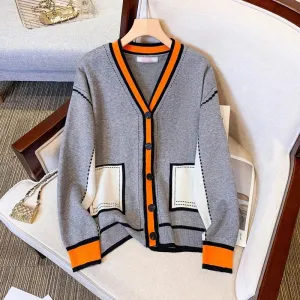 Oversized Sweater V Neck Loose Knitwear