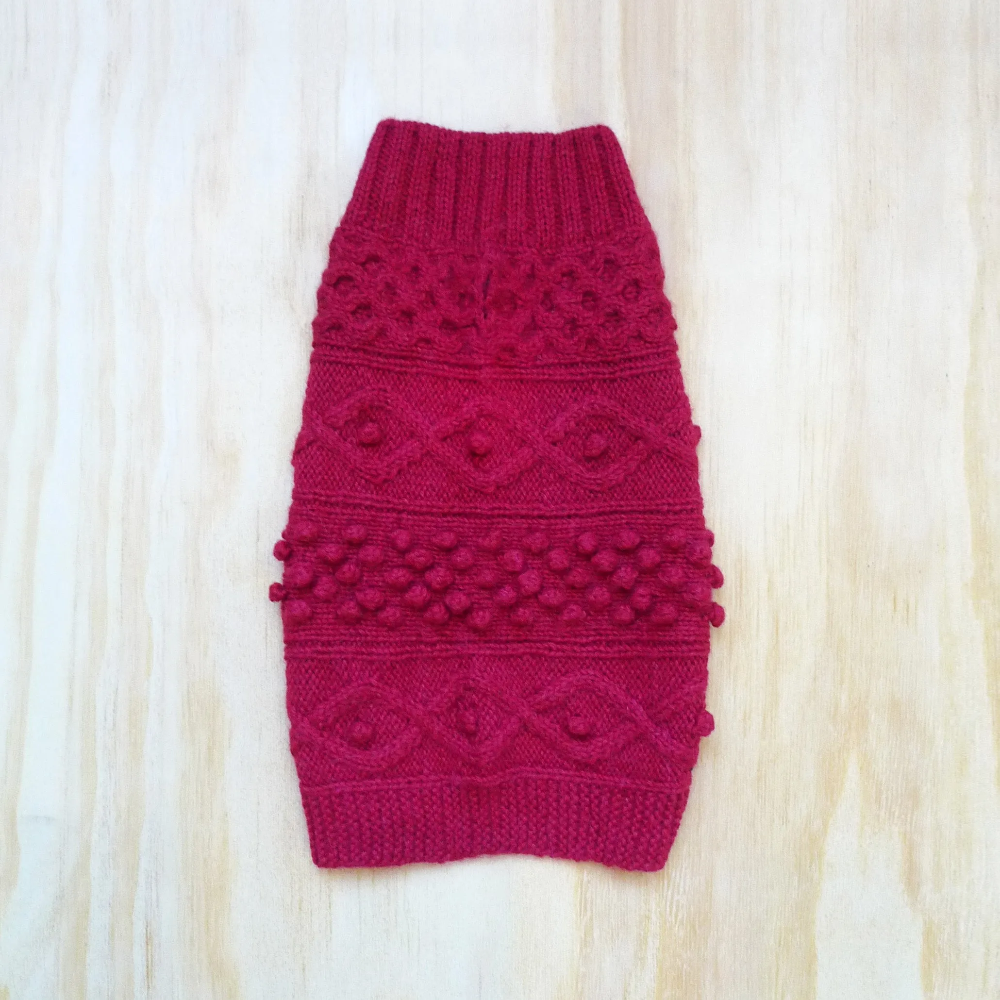 Parker Turtleneck Cable Sweater - Cherry Pink