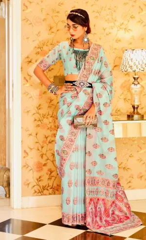 Pashmina Chanderi Saree