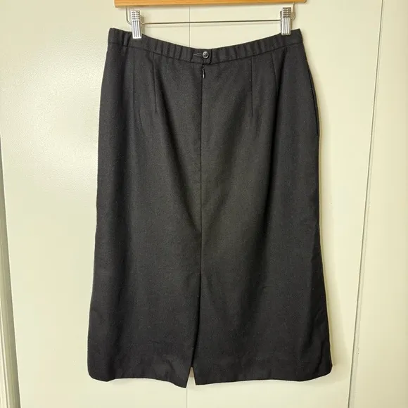 Pendelton - 100% Virgin Wool Midi Pencil Skirt Black - US 12