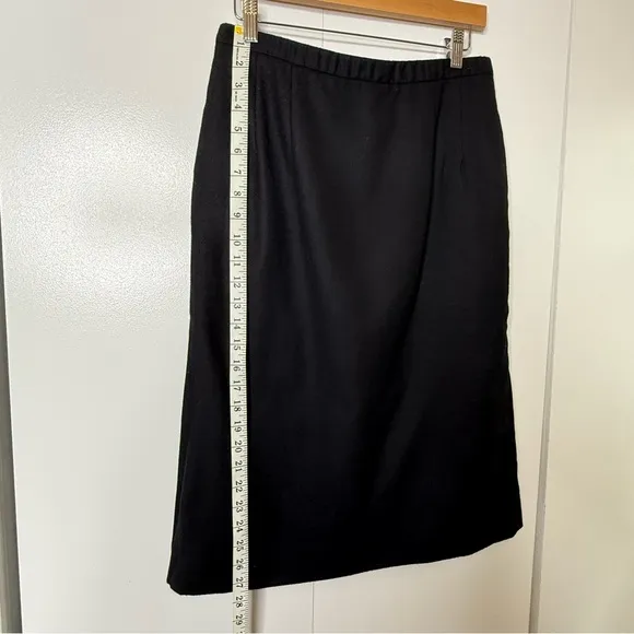 Pendelton - 100% Virgin Wool Midi Pencil Skirt Black - US 12