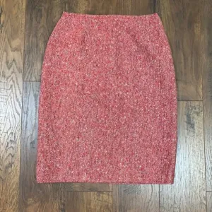 Pendleton Virgin Wool Red Tweed Pencil Skirt