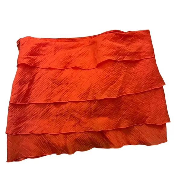 Peppermayo women’s End of Us orange mini skirt. Size 8