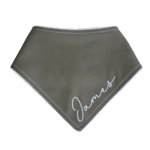 Personalised Light Olive Bandana Bib