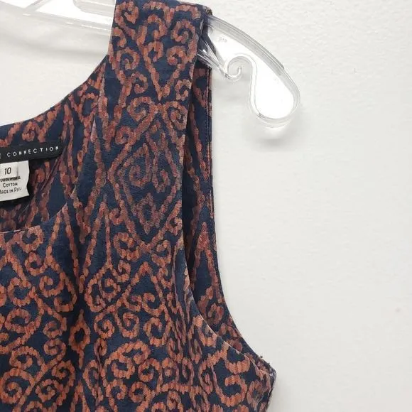 Peruvian Connection Batik Shift Dress Size 10