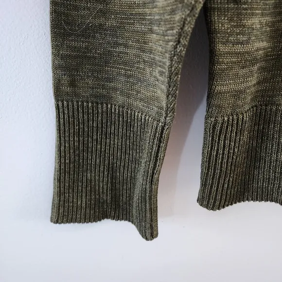 Peruvian Connection Forest Inglenook Cowl Cotton Turtleneck Sweater
