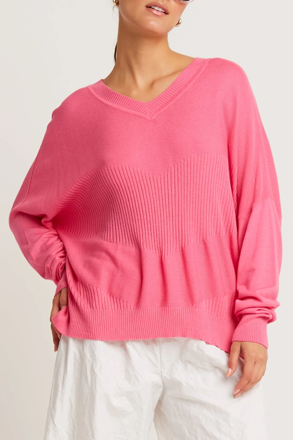 Pima Cotton Summer Love V Neck Sweater