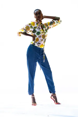 Pin Tuck Slim Pant
