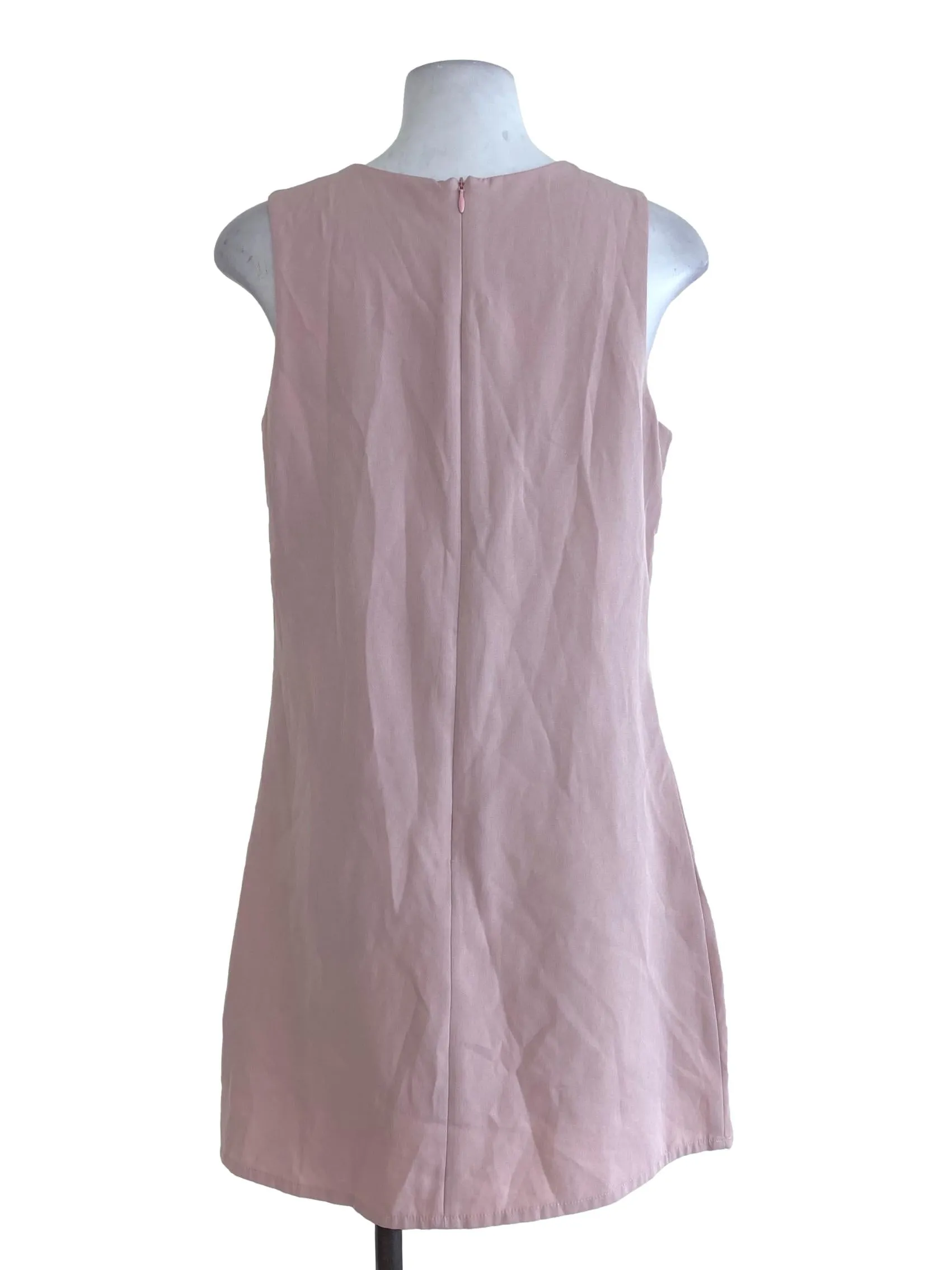 Pink Plain Shift Dress