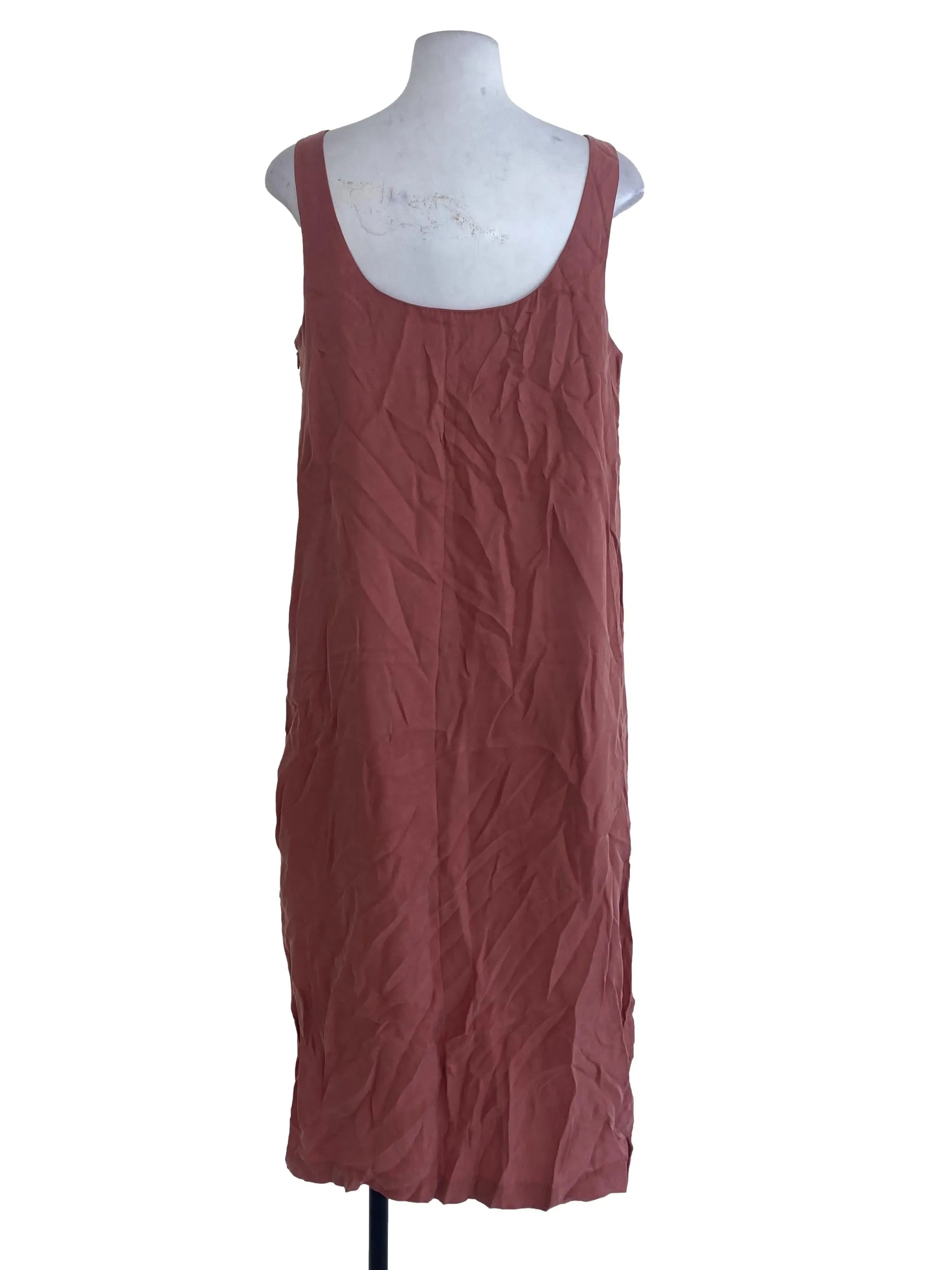 Pink Plain Shift Dress