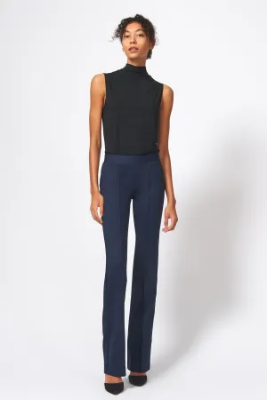Pintuck Ponte Column Pant - Navy