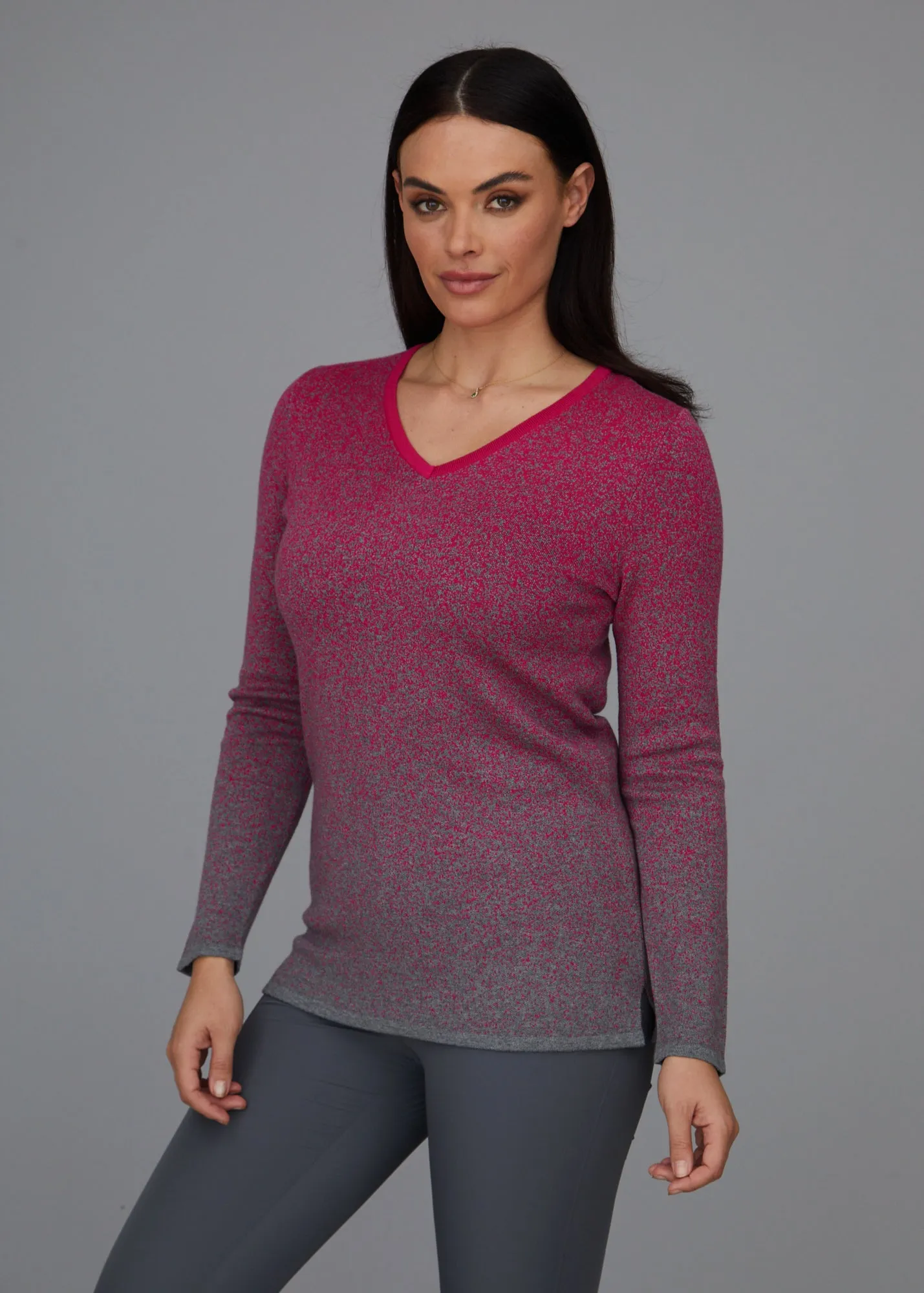 Pixelated V-Neck Sweater: FINAL SALE