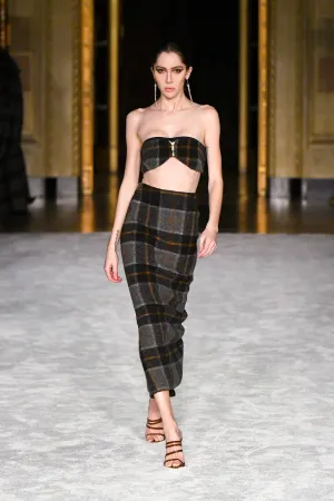 Plaid Pencil Skirt