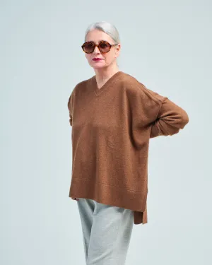 pointelle v-neck