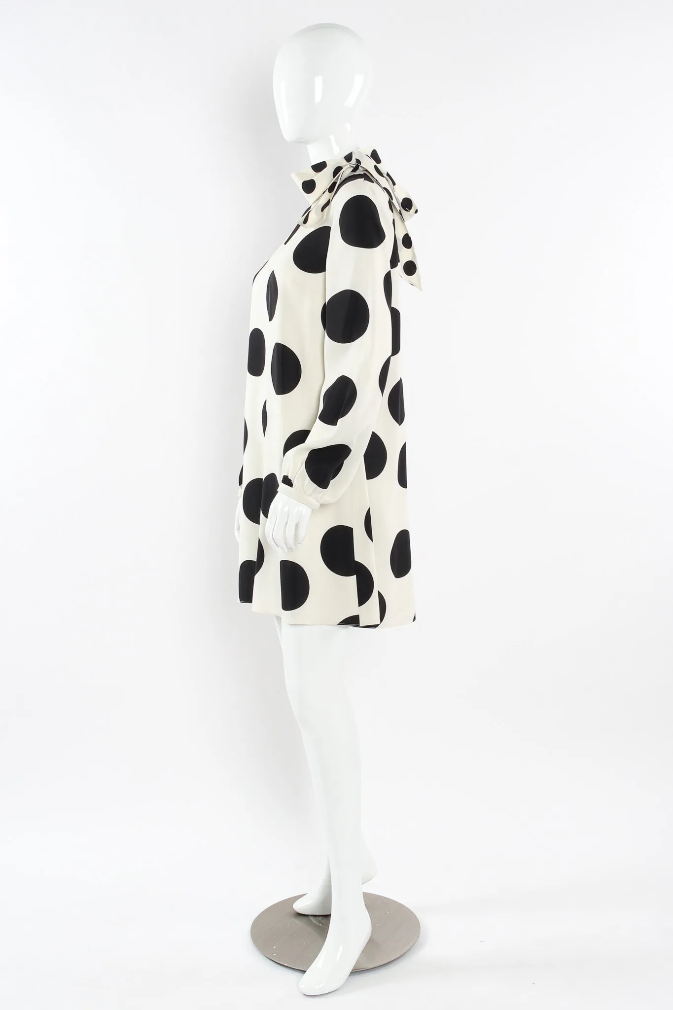 Polka Dot Silk Shift Dress