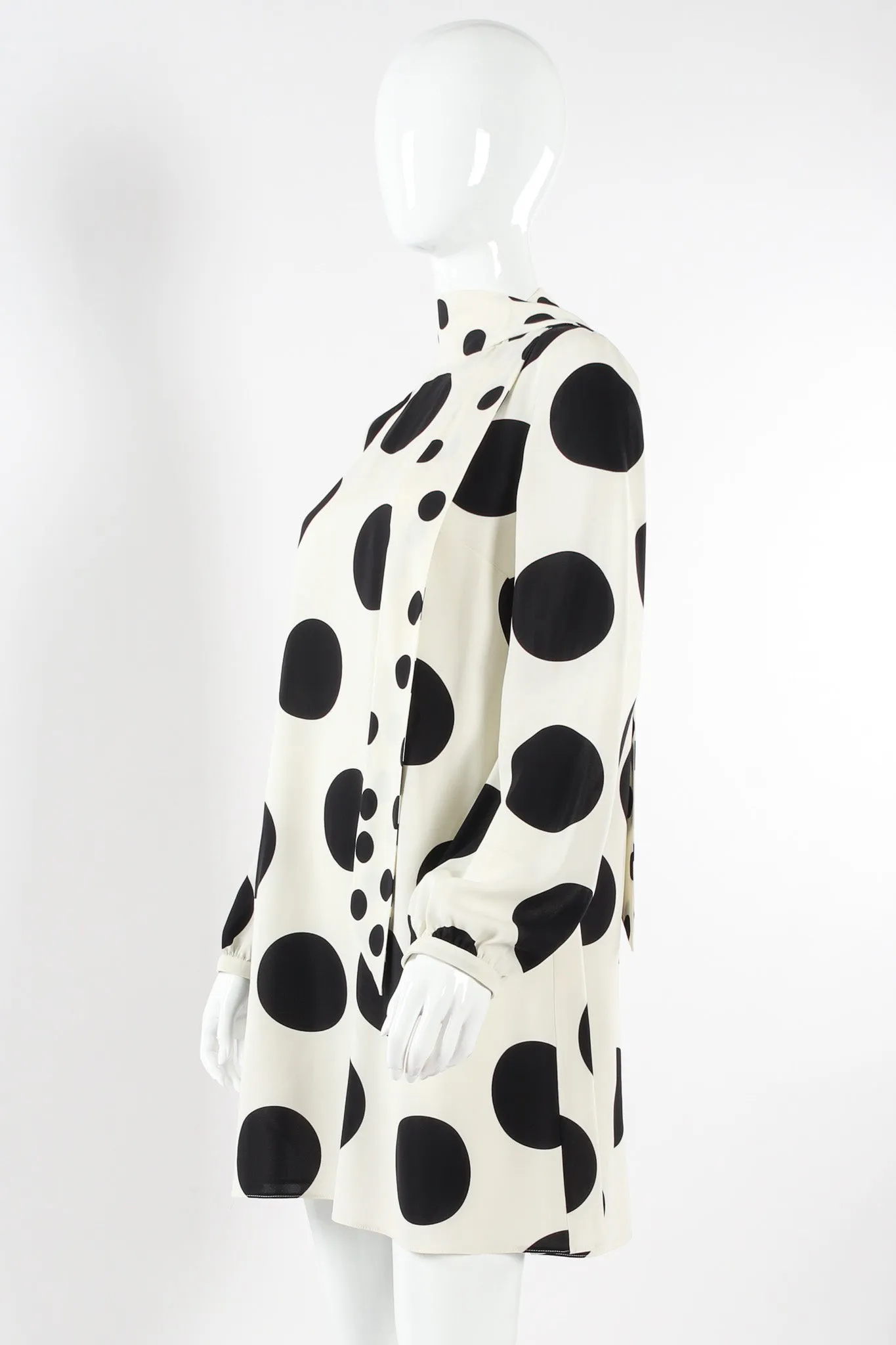 Polka Dot Silk Shift Dress