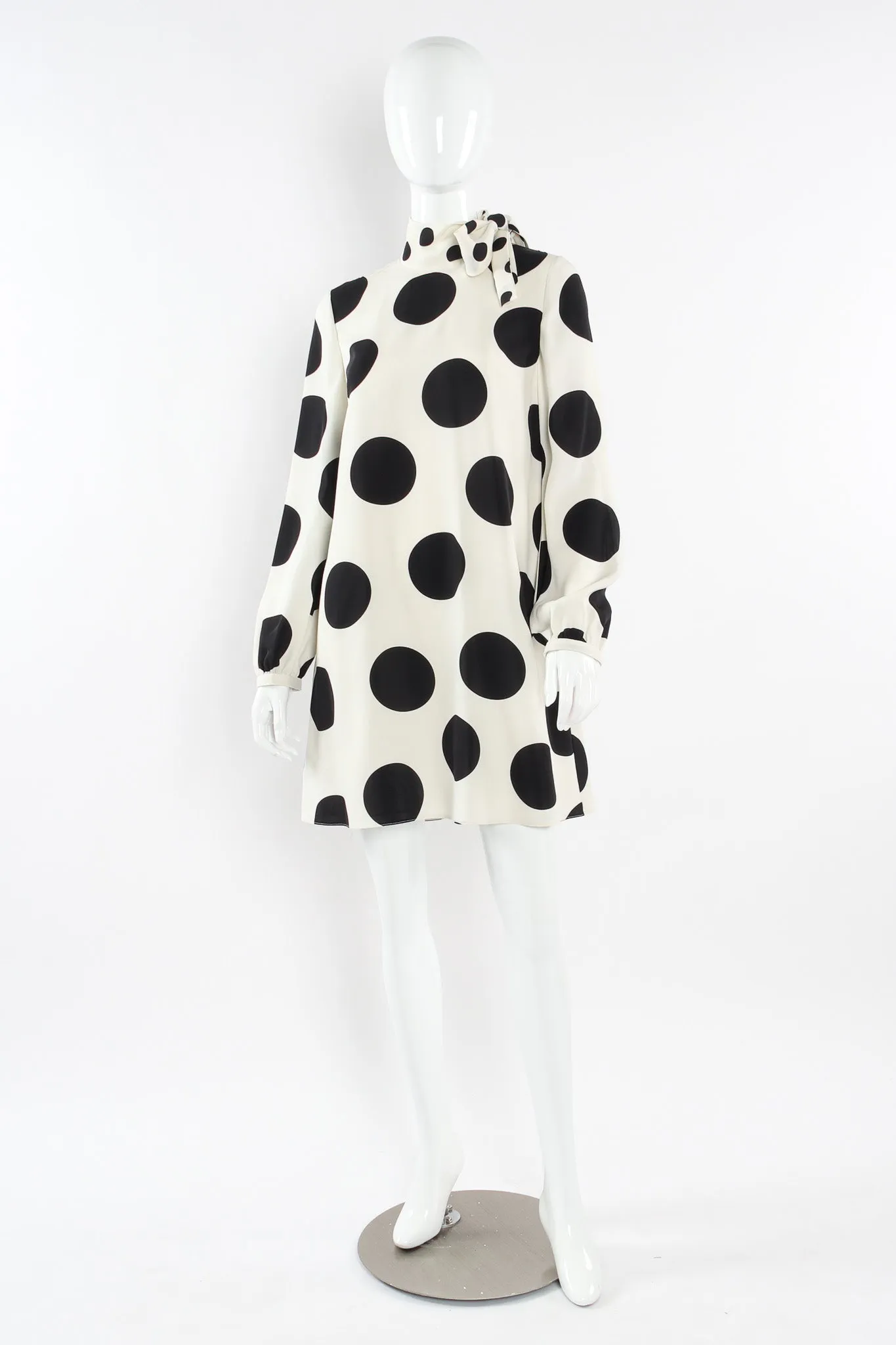 Polka Dot Silk Shift Dress