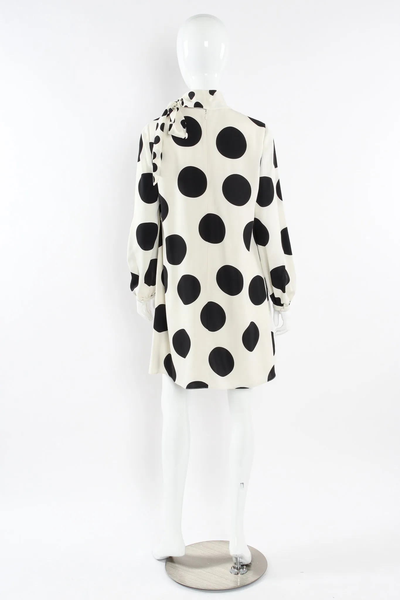 Polka Dot Silk Shift Dress