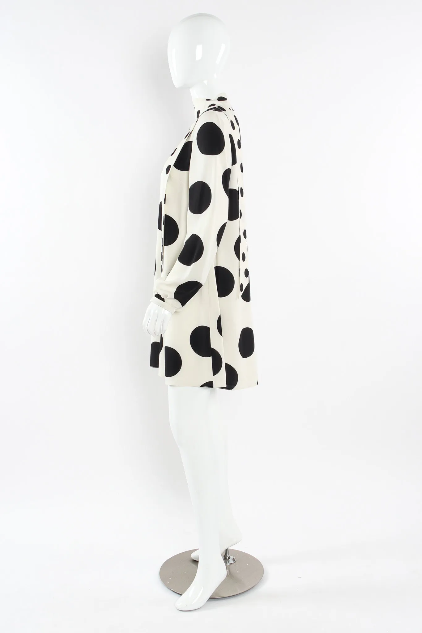 Polka Dot Silk Shift Dress