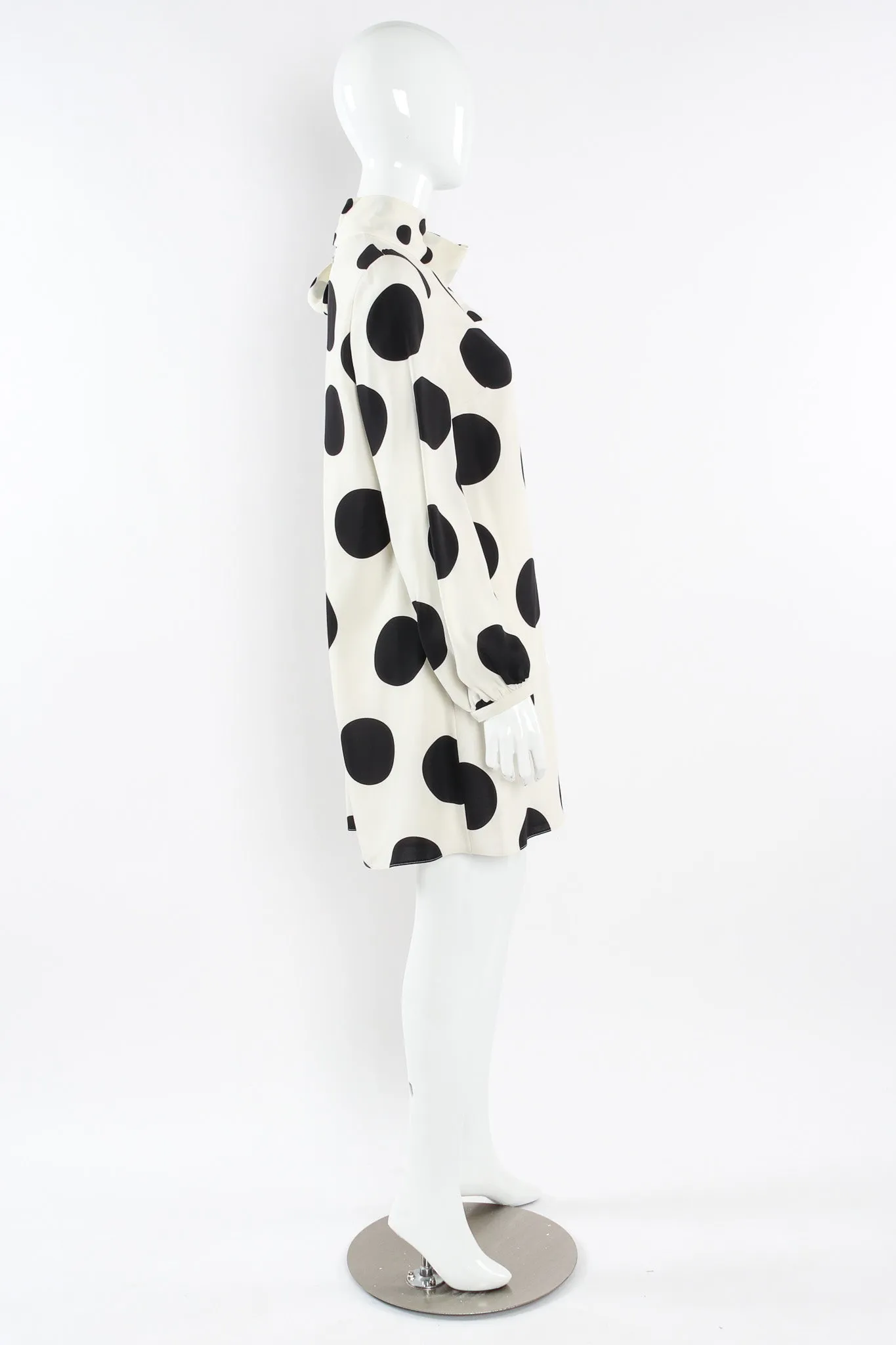 Polka Dot Silk Shift Dress