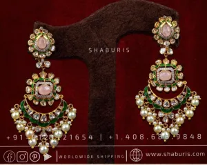Polki Jhumka Diamond Necklace Coral Necklace Morganite Beads Corals Tanzanites Emeralds Swarovski Diamond Necklace Silver Jewelry - SHABURIS