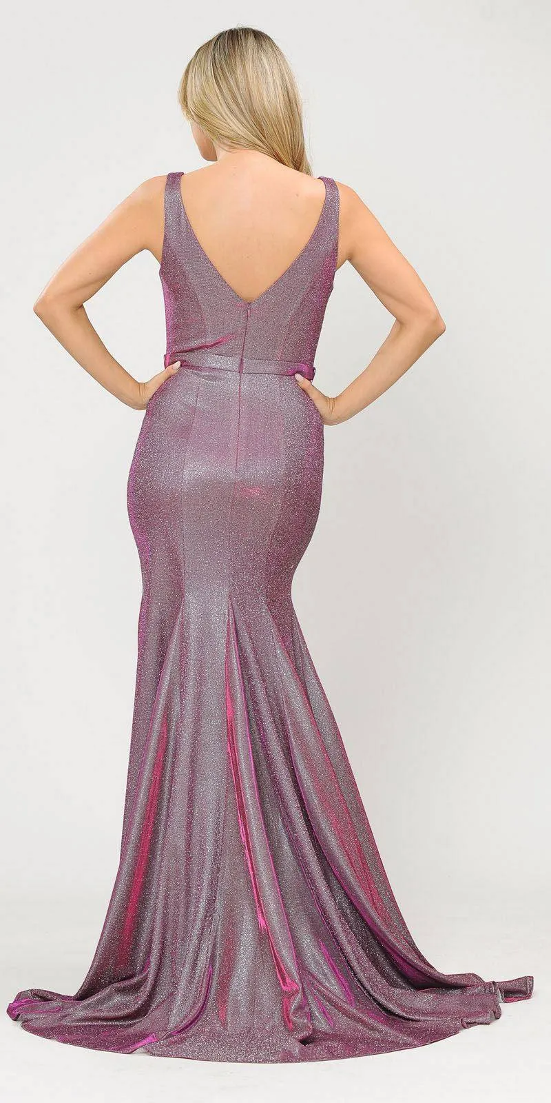 Poly USA 8704 Mermaid Style Long Prom Dress Sleeveless