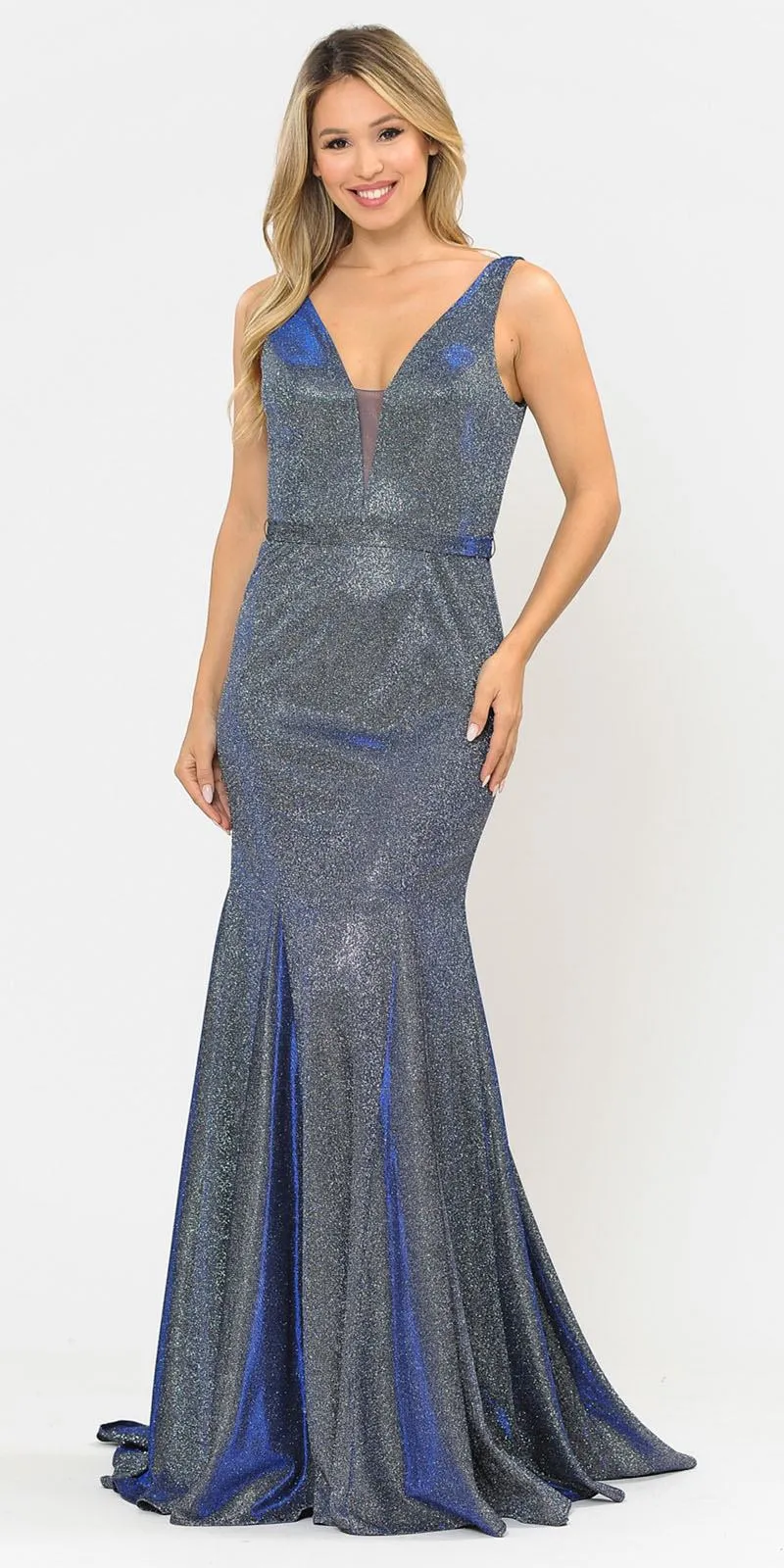 Poly USA 8704 Mermaid Style Long Prom Dress Sleeveless
