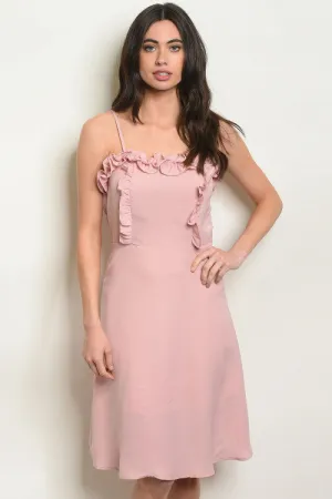 PRE-ORDER || Mauve Ruffle Dress