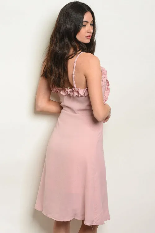 PRE-ORDER || Mauve Ruffle Dress