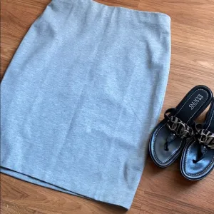 Premise studio gray pencil skirt with gold zipper