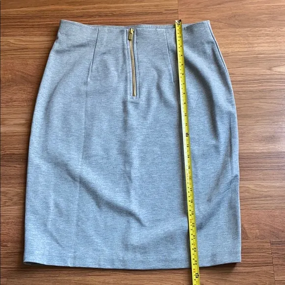 Premise studio gray pencil skirt with gold zipper