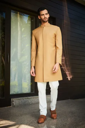 Prit- Beige Achkan set