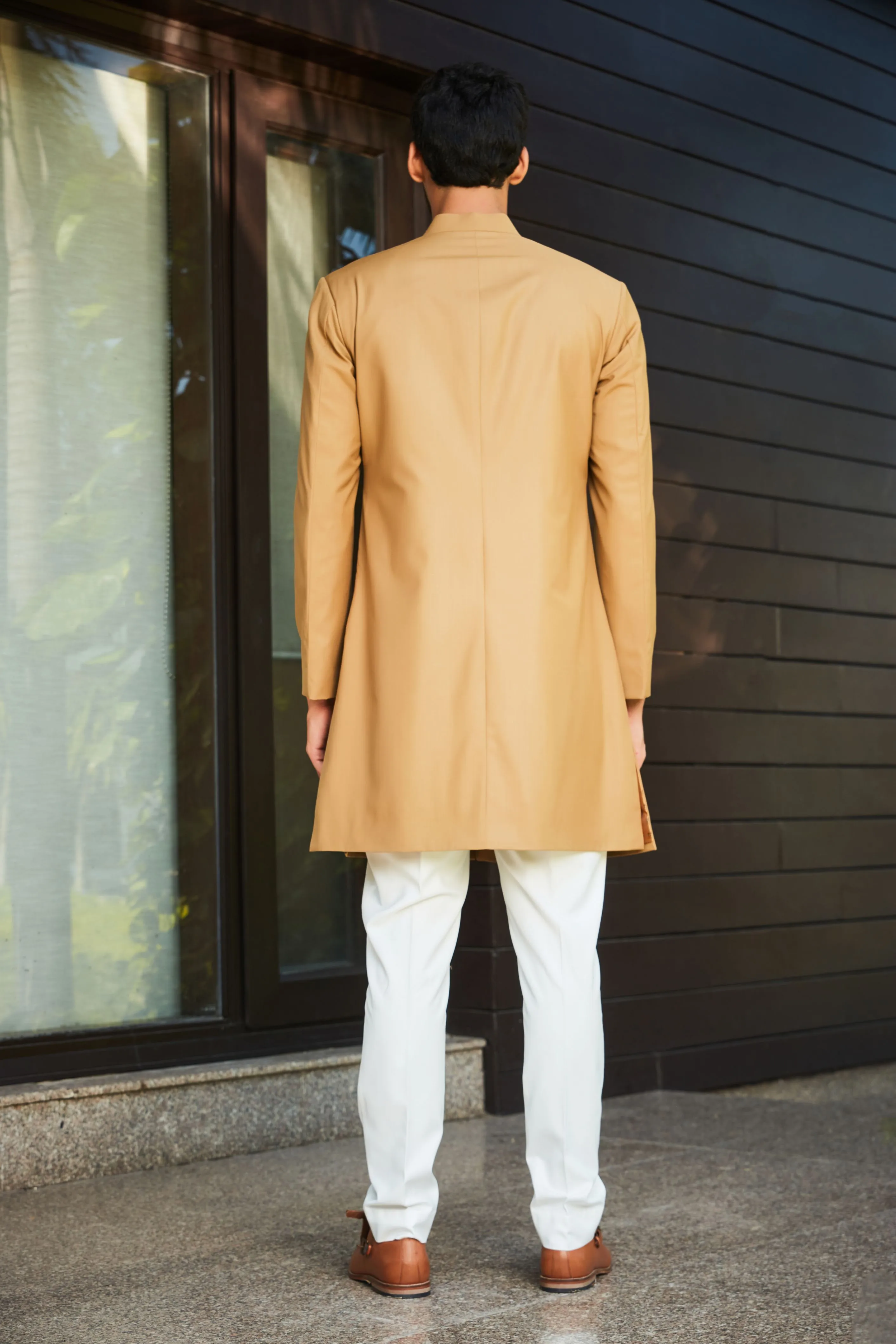 Prit- Beige Achkan set