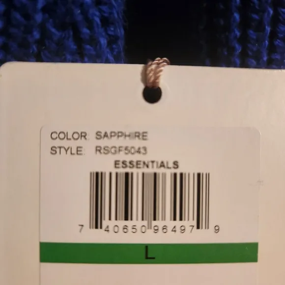 Rafaella Blue Cowl Neck Sweater with Textured Knit