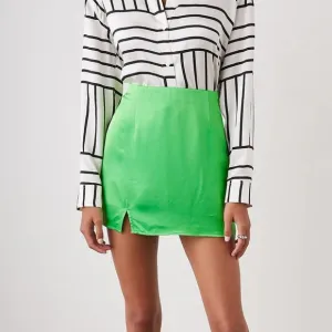 [rails] tate silky mini skirt vibrant green XS