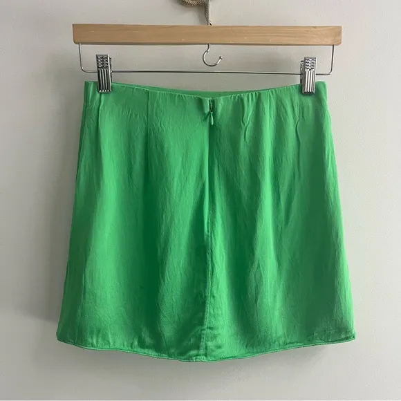 [rails] tate silky mini skirt vibrant green XS