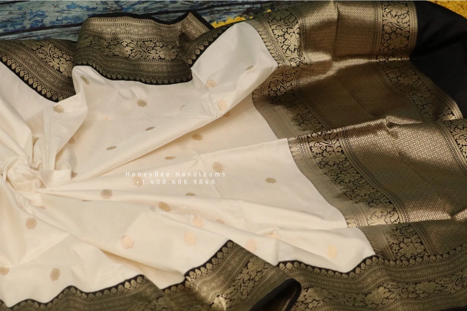 Raw mango saree inspired,Lyte weight Sarees online,South Indian Sarees,Pure Banaras Sarees,Saree Blouse, handloom saree,white saree NIHIRA