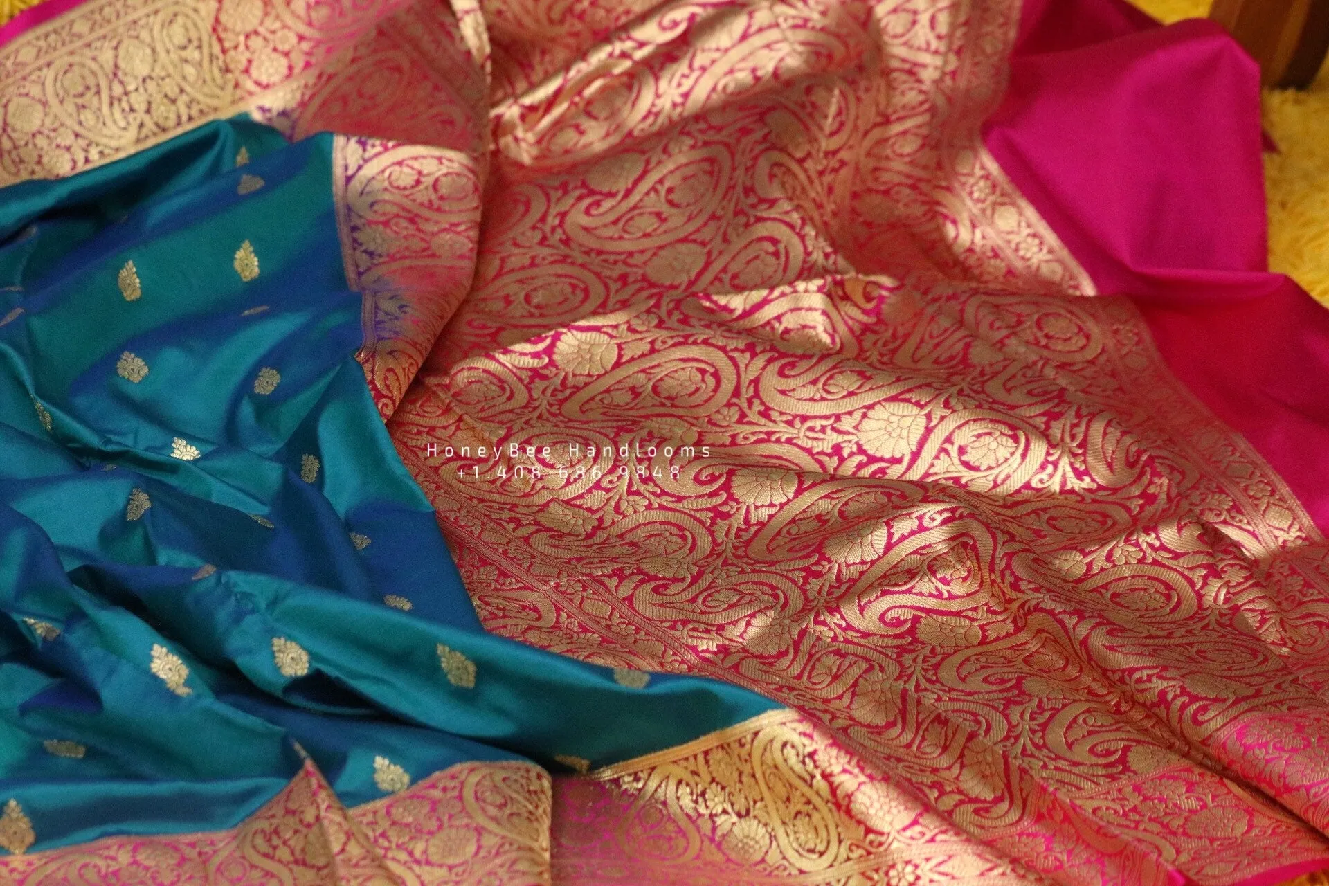Raw mango saree inspired,Lyte weight Sarees online,South Indian Sarees,Pure Banaras Sarees,Saree Stitched Blouse,saree,Banaras silk- NIHIRA