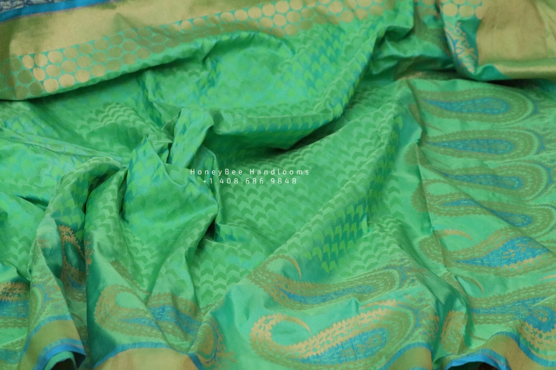 Raw mango saree inspired,Lyte weight Sarees online,South Indian Sarees,Pure Banaras Sarees,Saree Stitched Blouse,saree,Banaras silk- NIHIRA
