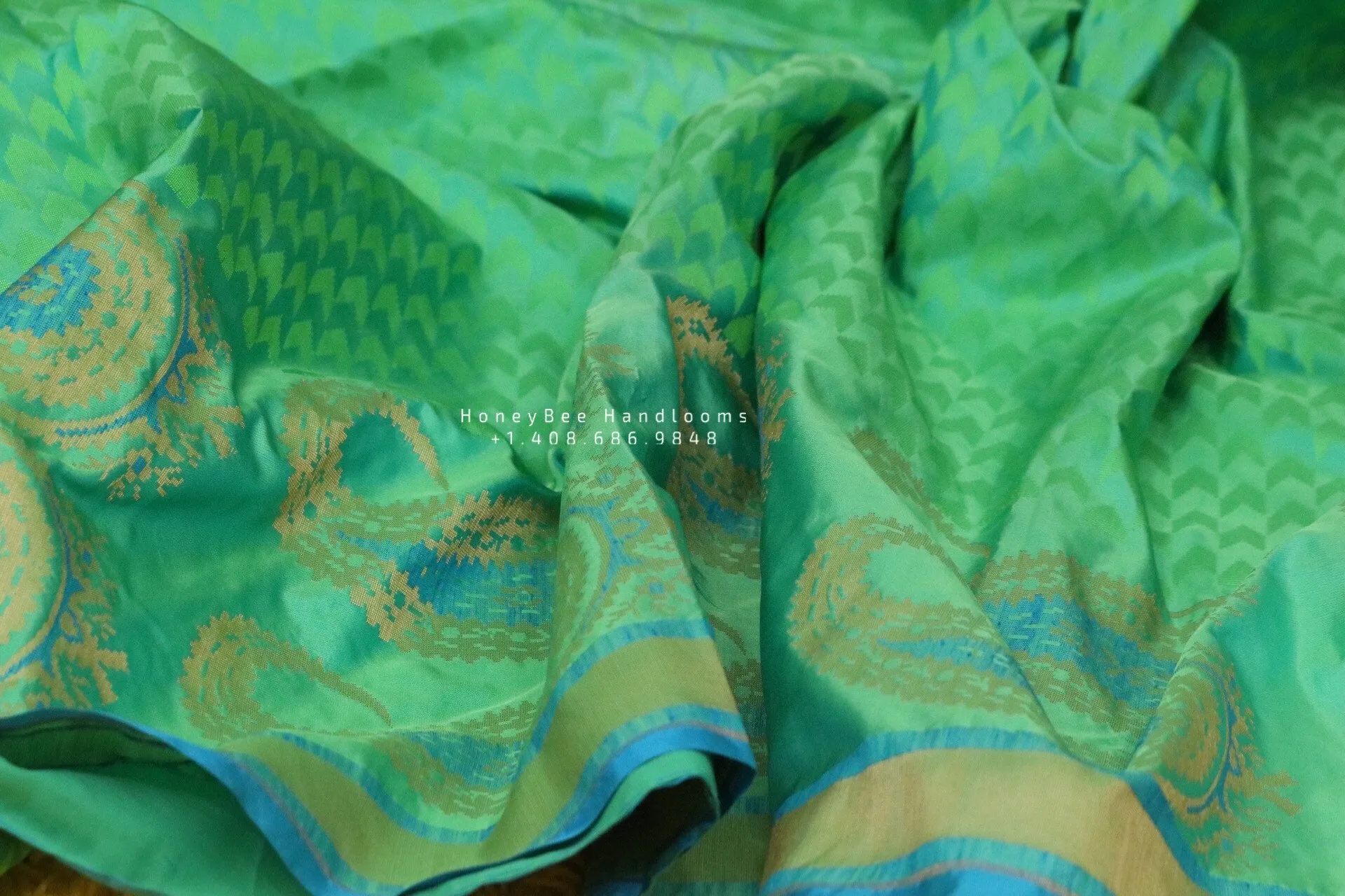 Raw mango saree inspired,Lyte weight Sarees online,South Indian Sarees,Pure Banaras Sarees,Saree Stitched Blouse,saree,Banaras silk- NIHIRA