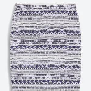 RD Style Adele Printed Pencil Skirt, Navy &amp; Wht, L