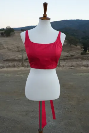 Red Silk Blouse