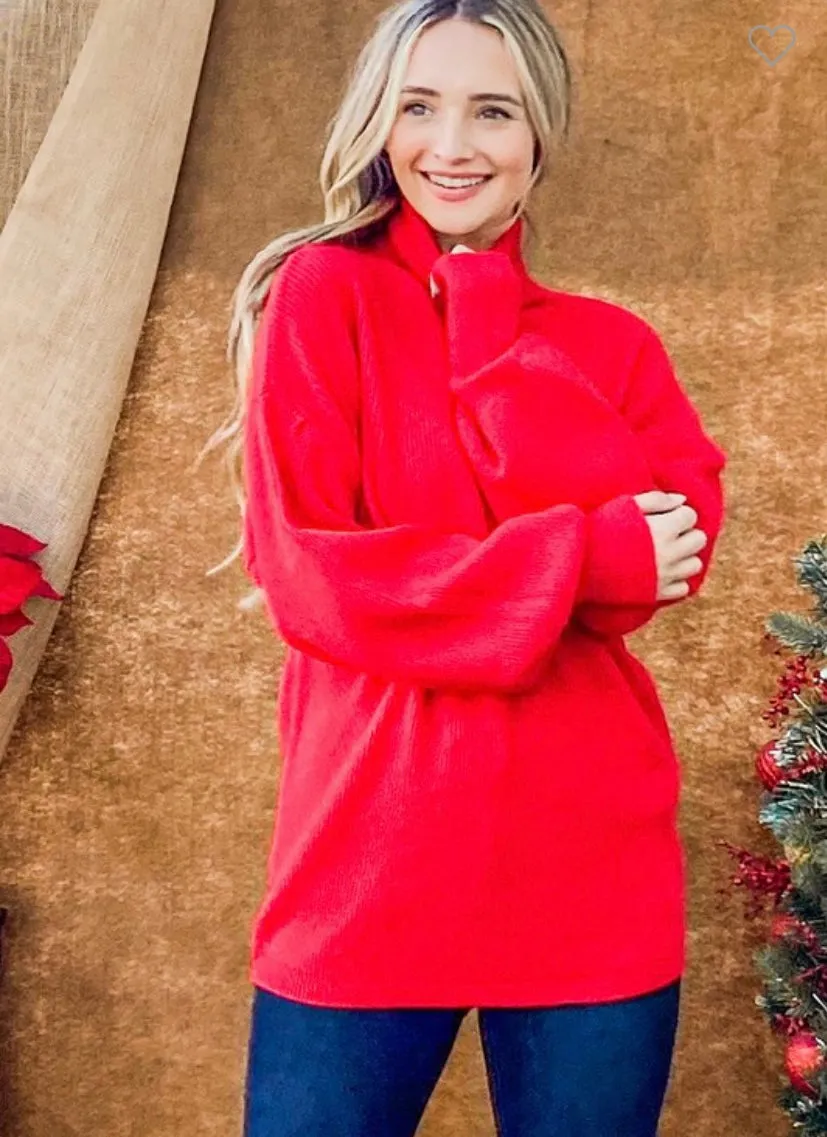 Red Turtleneck Sweater