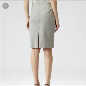 Reiss Luna Pencil Midi Skirt wool blend light gray