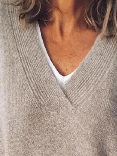 Remington V-Neck Dropped Shoulder Sweater