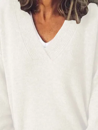 Remington V-Neck Dropped Shoulder Sweater