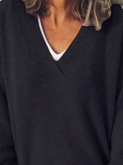 Remington V-Neck Dropped Shoulder Sweater