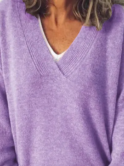 Remington V-Neck Dropped Shoulder Sweater