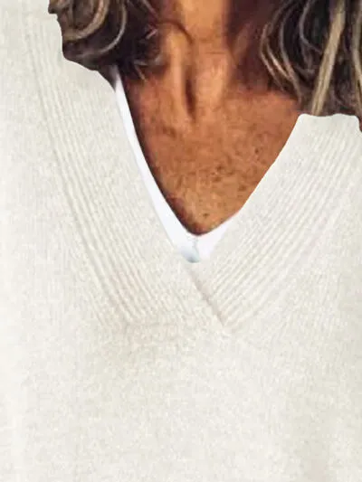 Remington V-Neck Dropped Shoulder Sweater